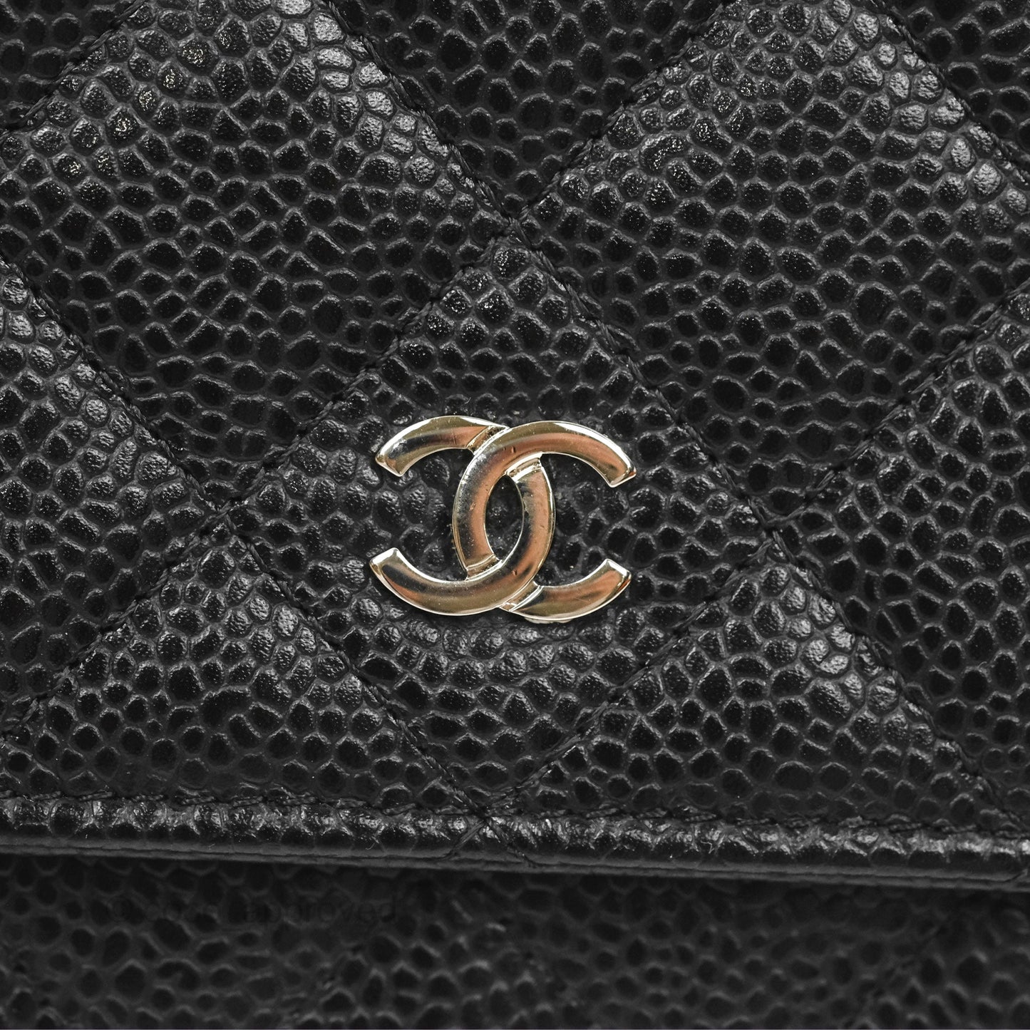 Chanel Quilted Classic Wallet On Chain WOC Black Caviar Silver Hardware