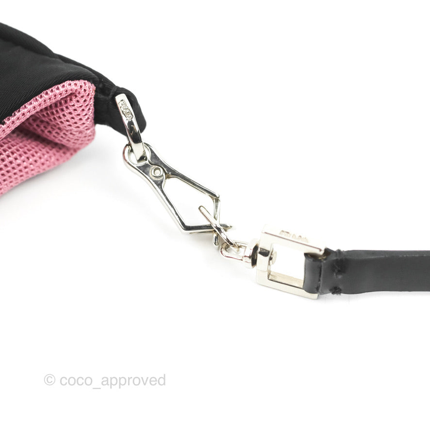 Prada Vintage Small Tessuto Hobo Bag Black Nylon
