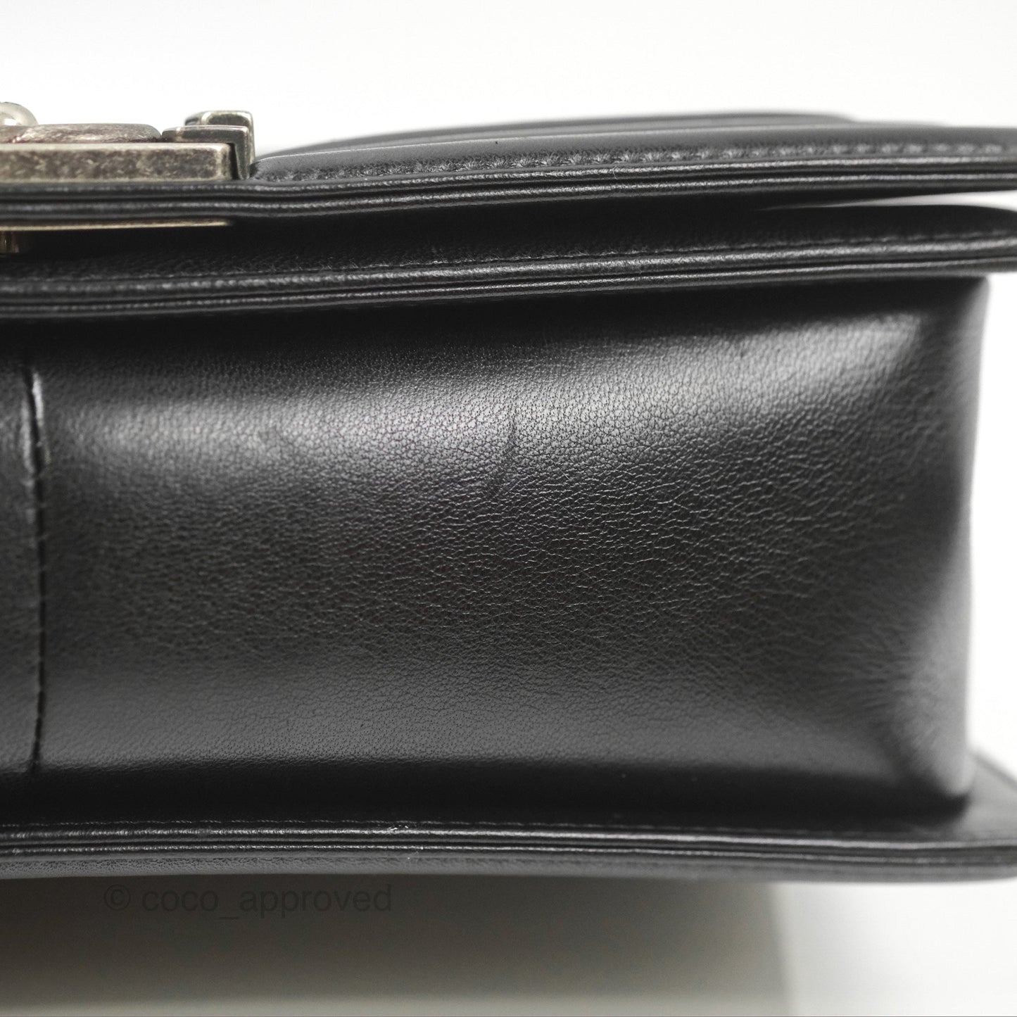 Chanel Quilted Medium Boy Black Lambskin Ruthenium Hardware