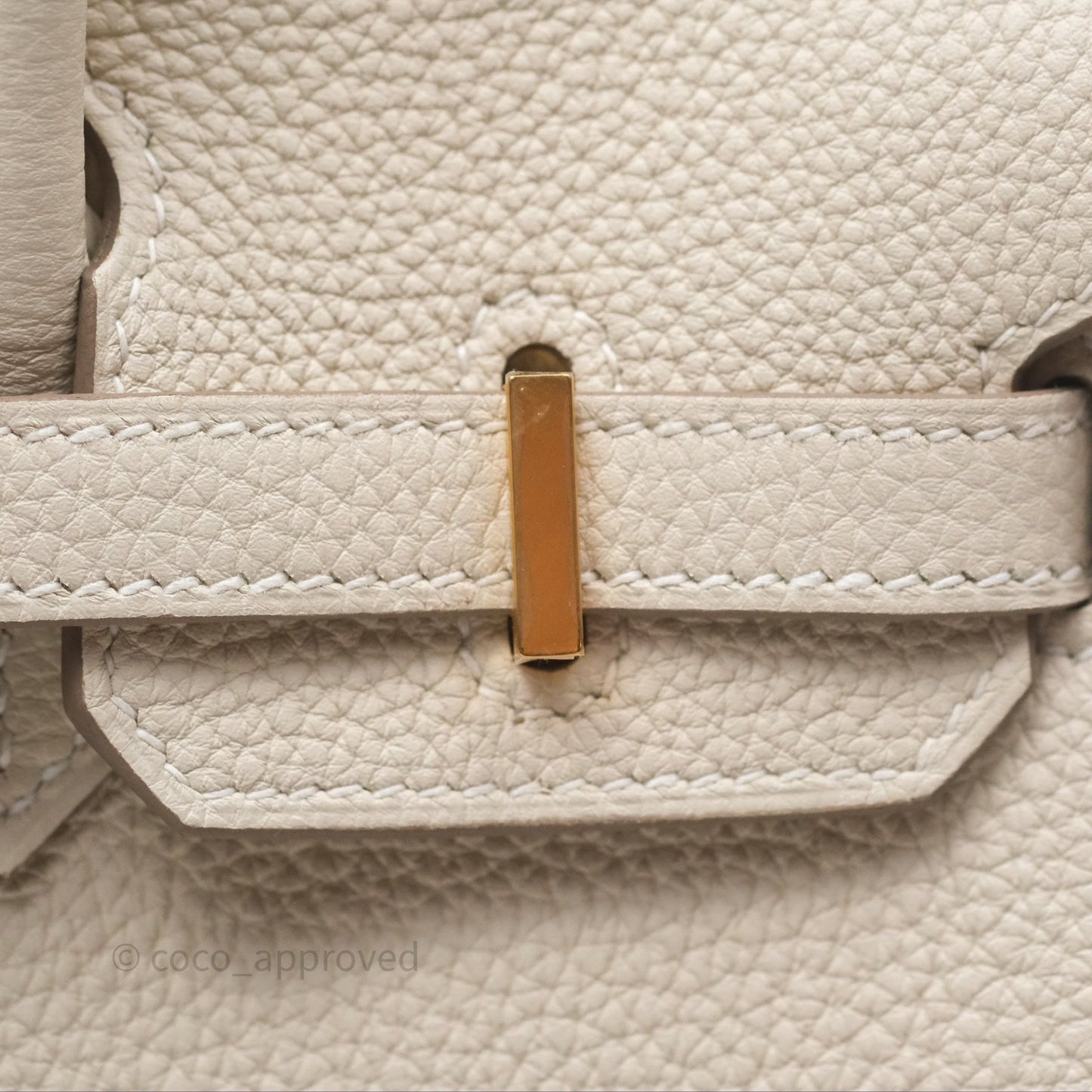 Hermes Birkin 25 Craie Togo Gold Hardware