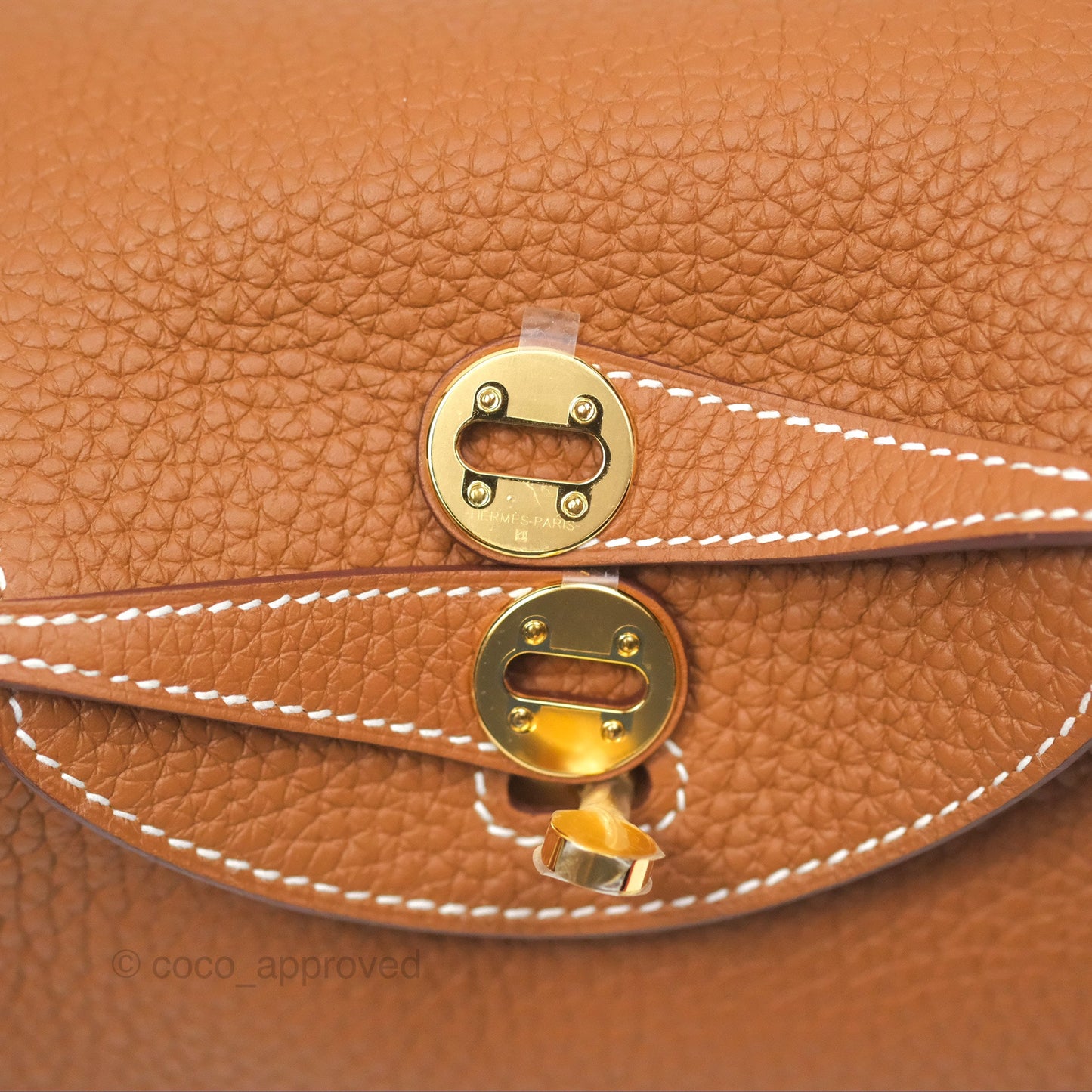 Hermès Mini Lindy 20 Gold Clemence Gold Hardware