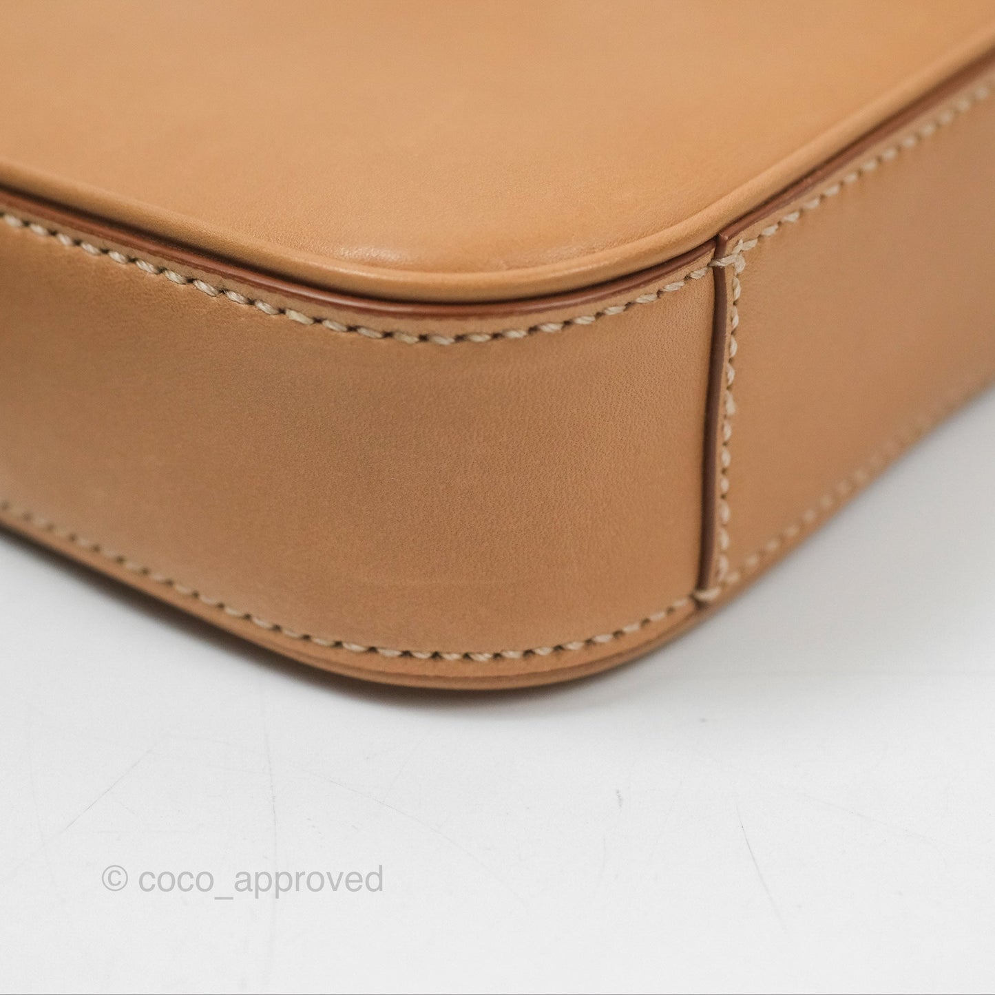Saint Laurent Mini Le 5 À 7 Tan Calfskin Bronze Brass Hardware