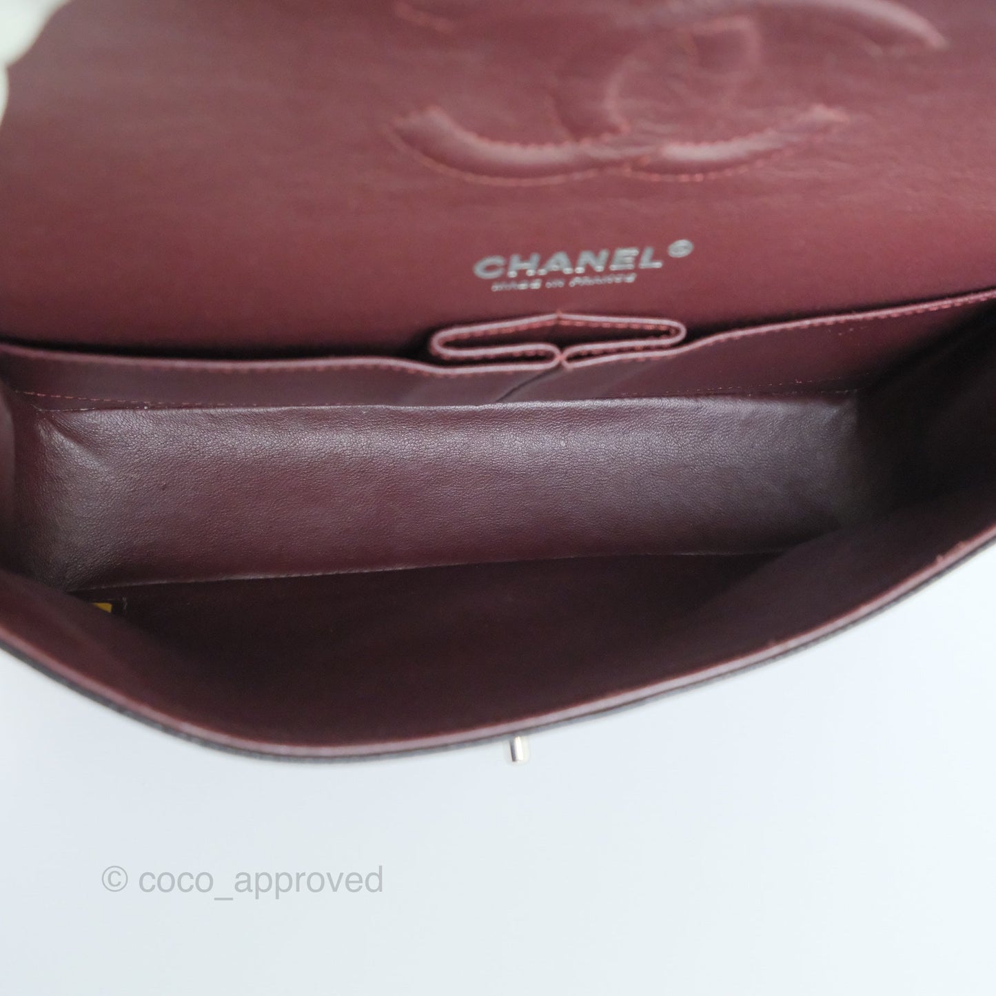 Chanel Classic M/L Medium Flap Quilted Black Caviar Silver Hardware