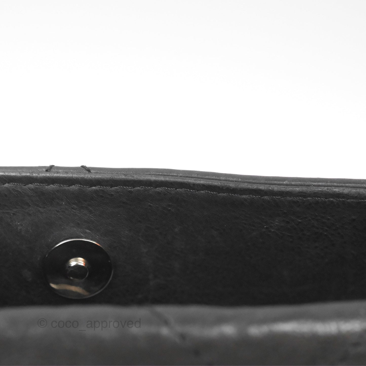 Chanel Large Hamptons Shopping Tote Black Washed Calfskin