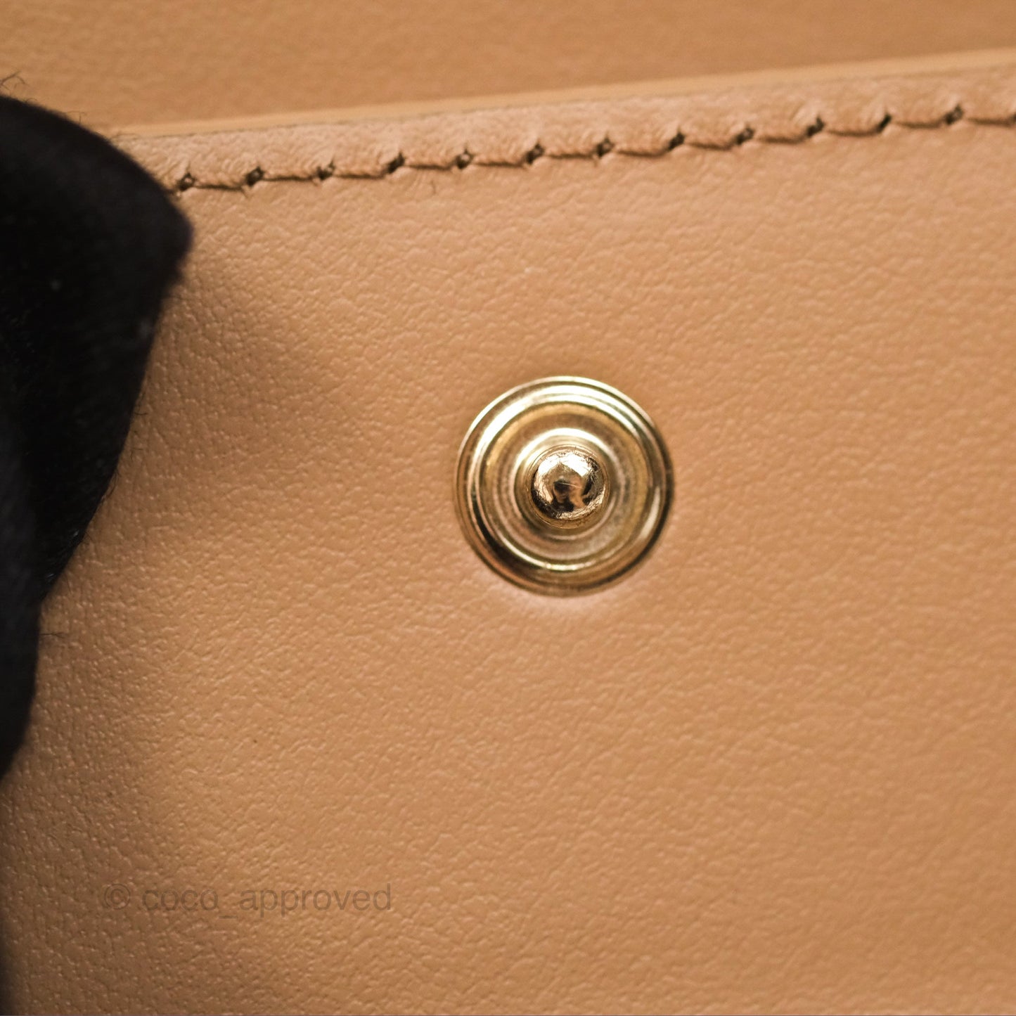 Chanel Short Wallet Beige Caviar Gold Hardware 22K