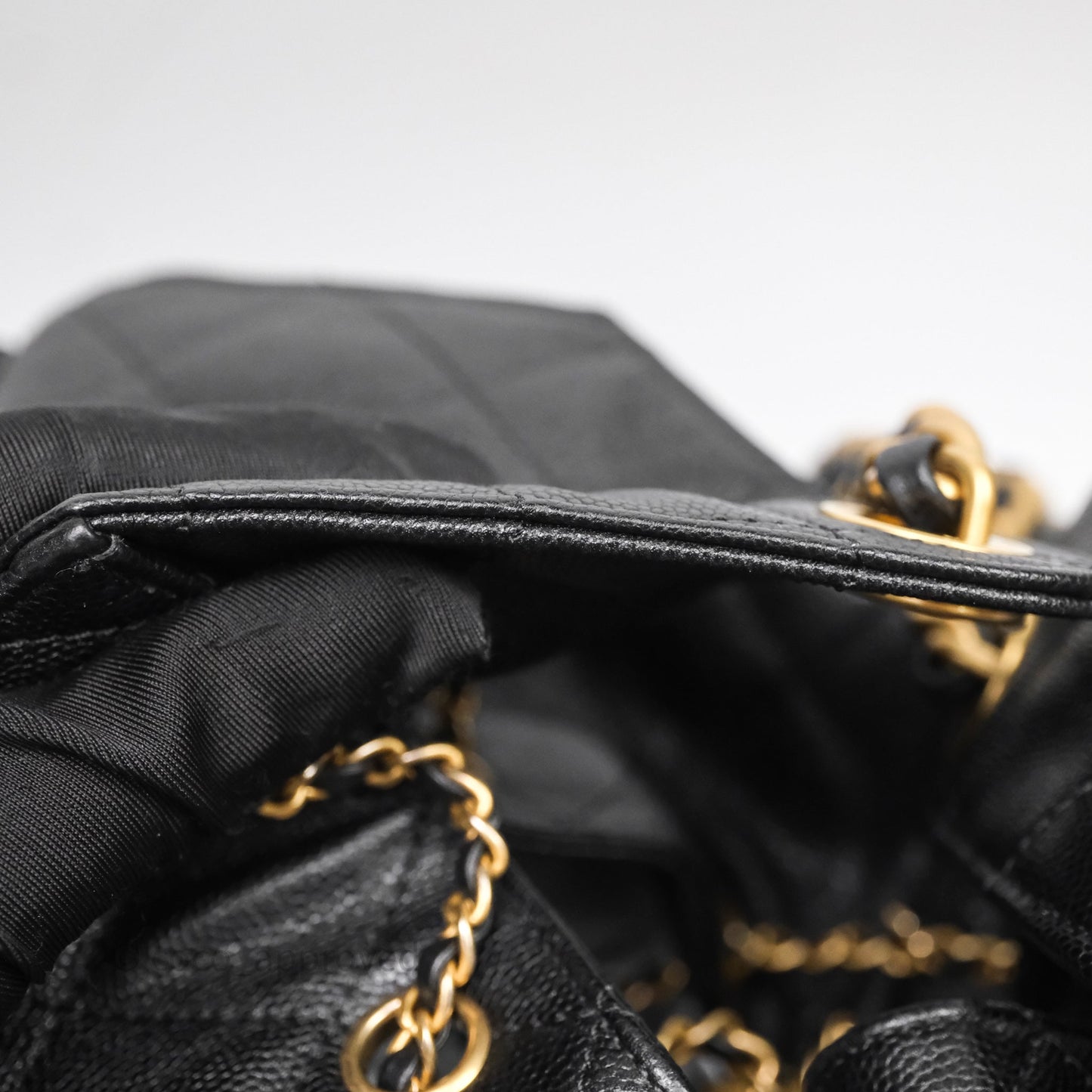 Chanel 25 Medium Black Caviar Aged Gold Hardware