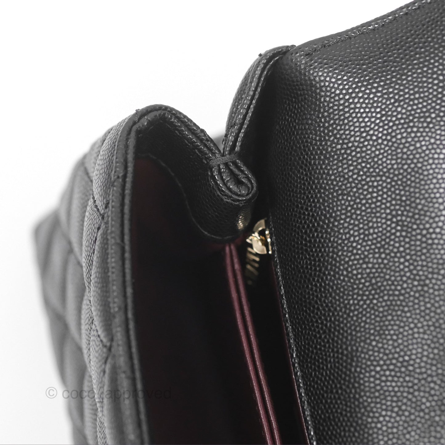 Chanel Small Coco Handle Quilted Black Caviar Gold Hardware Embossed Lizard Handle