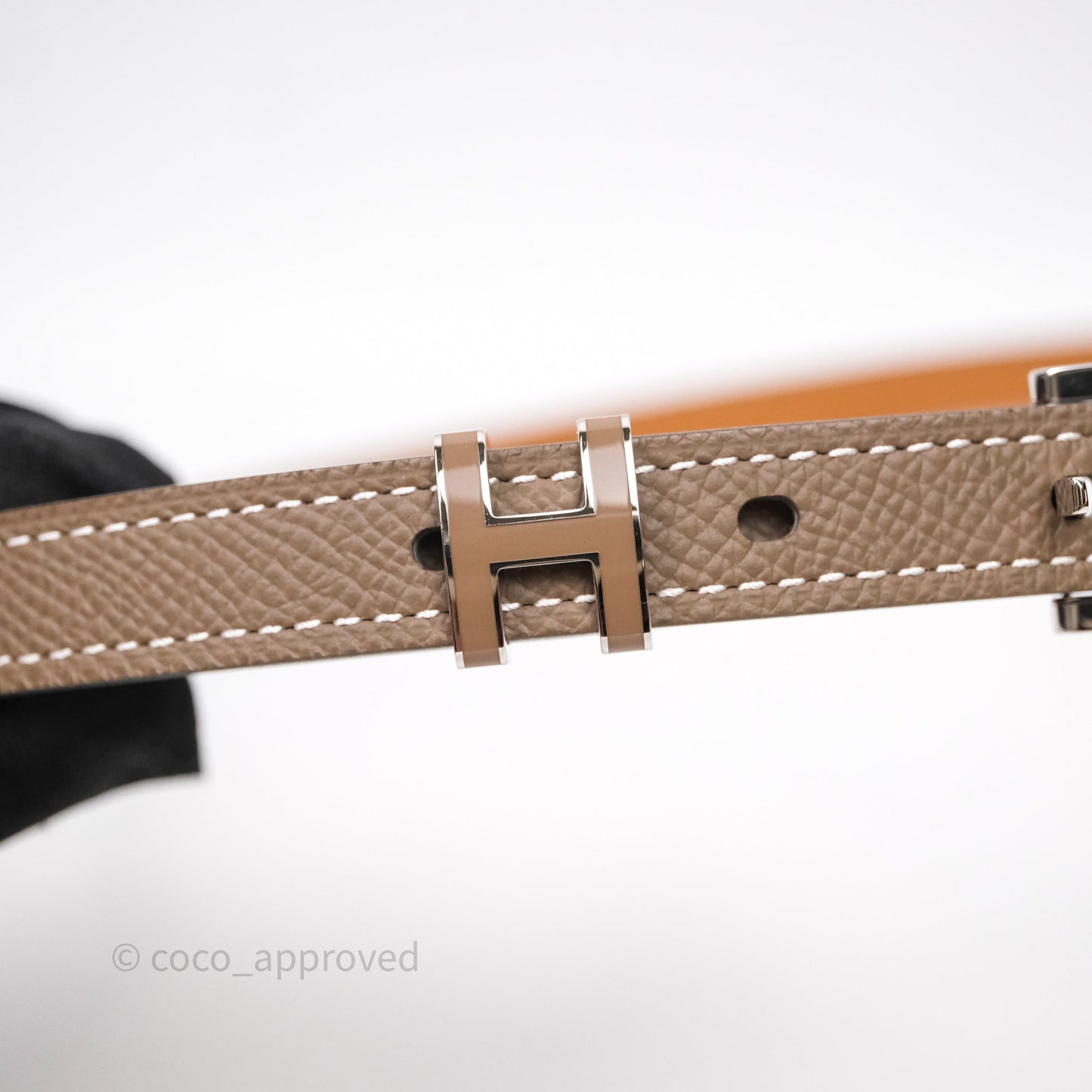 Hermes Pop H 15 Belt Etoupe