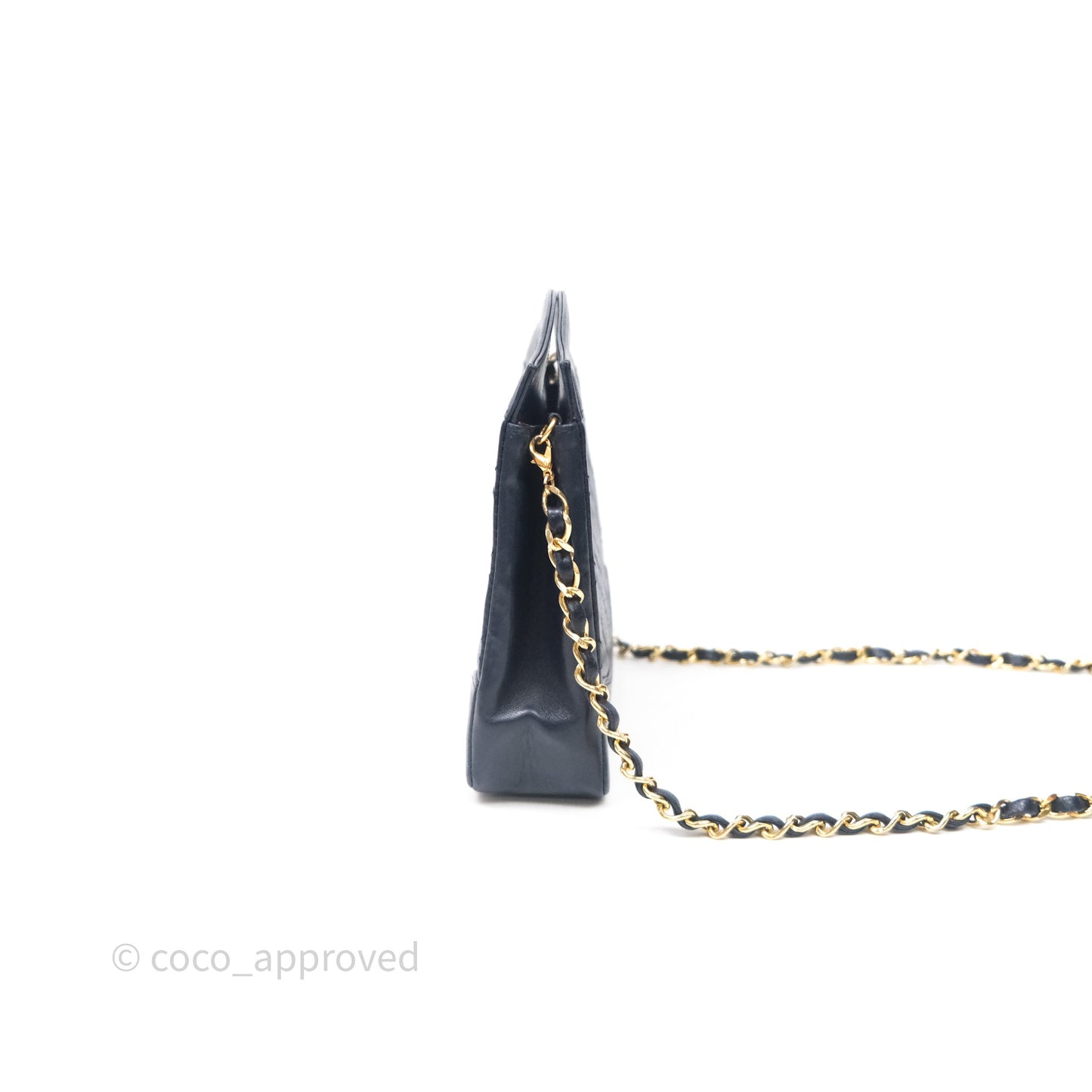 Chanel Vintage 31 Navy Lambskin 24K Gold Hardware