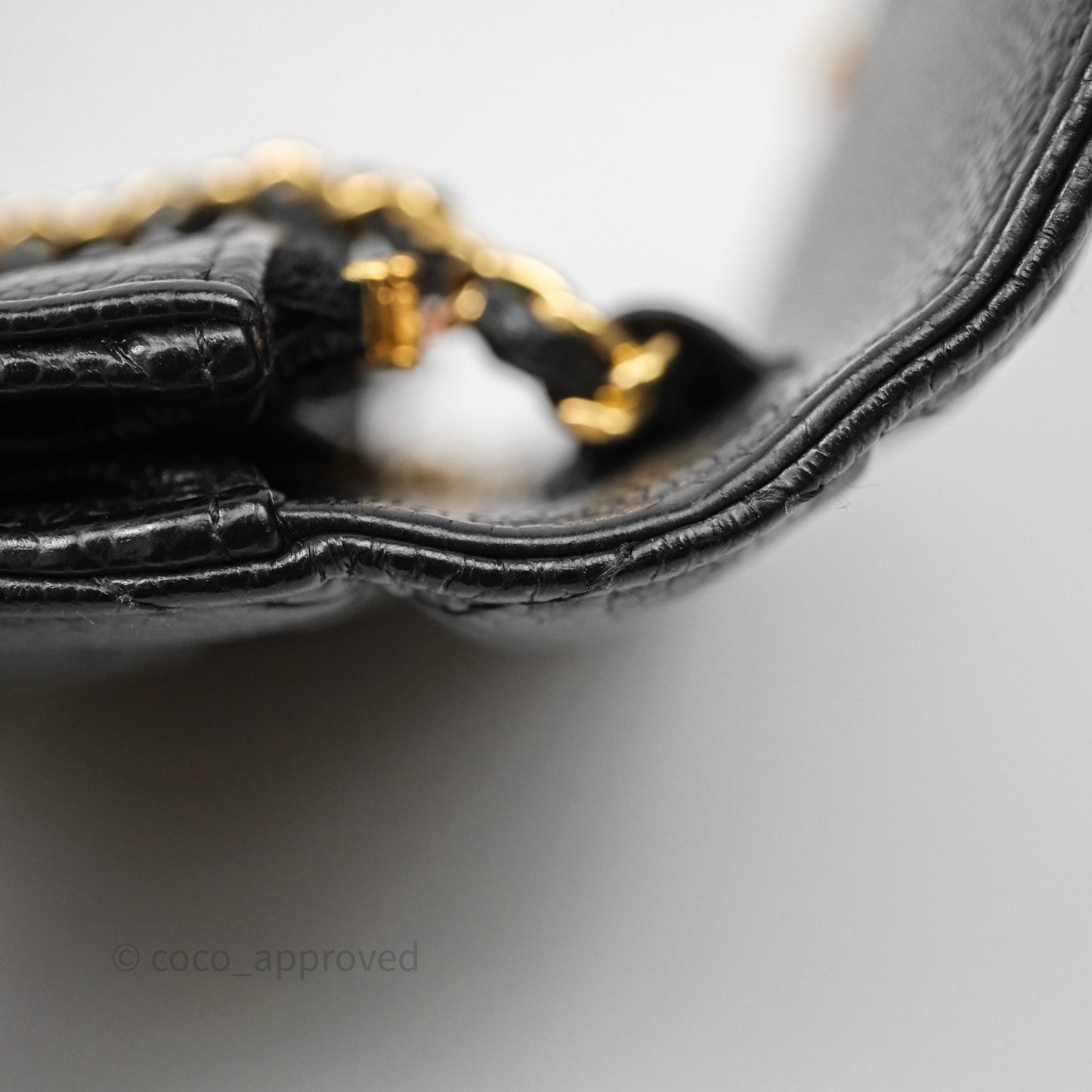 Chanel Quilted WOC Black Caviar Gold Hardware
