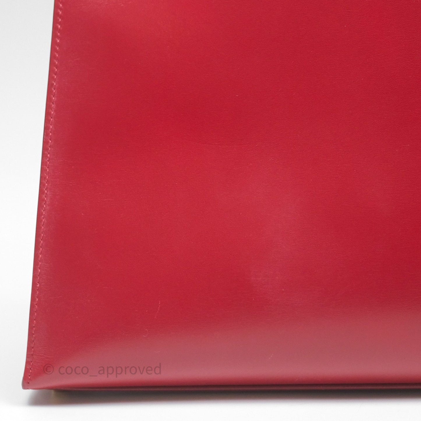 Hermès Vintage Kelly 32 Sellier Rouge Hermes 55 Box Leather Gold Hardware