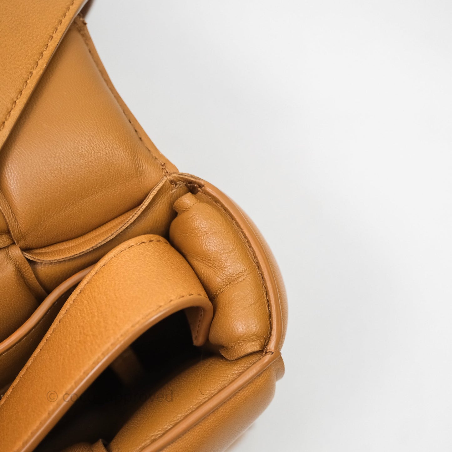 Bottega Veneta Padded Cassette Camel Lambskin