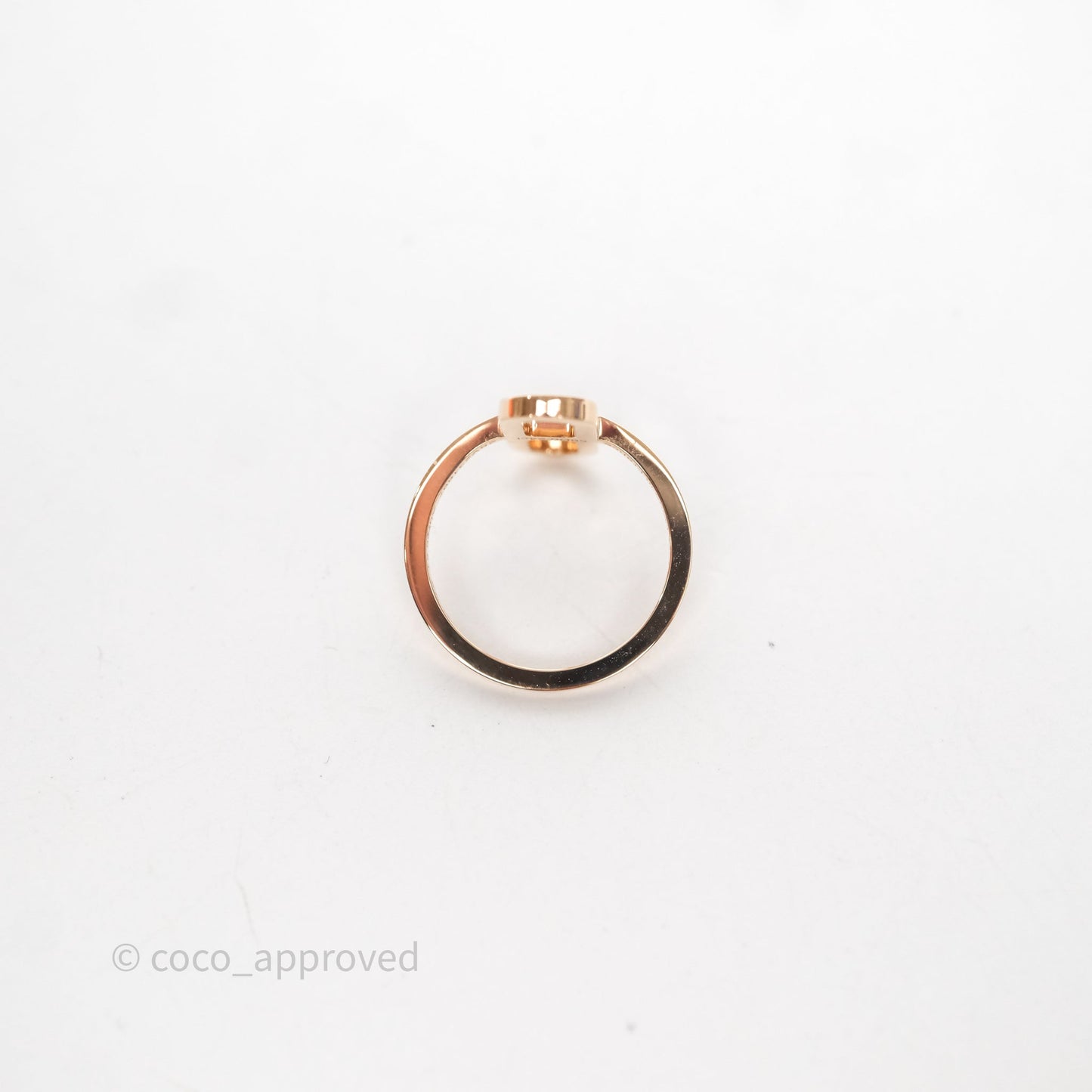 Hermès Ever Chaine d'ancre Ring Small Model Diamonds Rose Gold Size 51