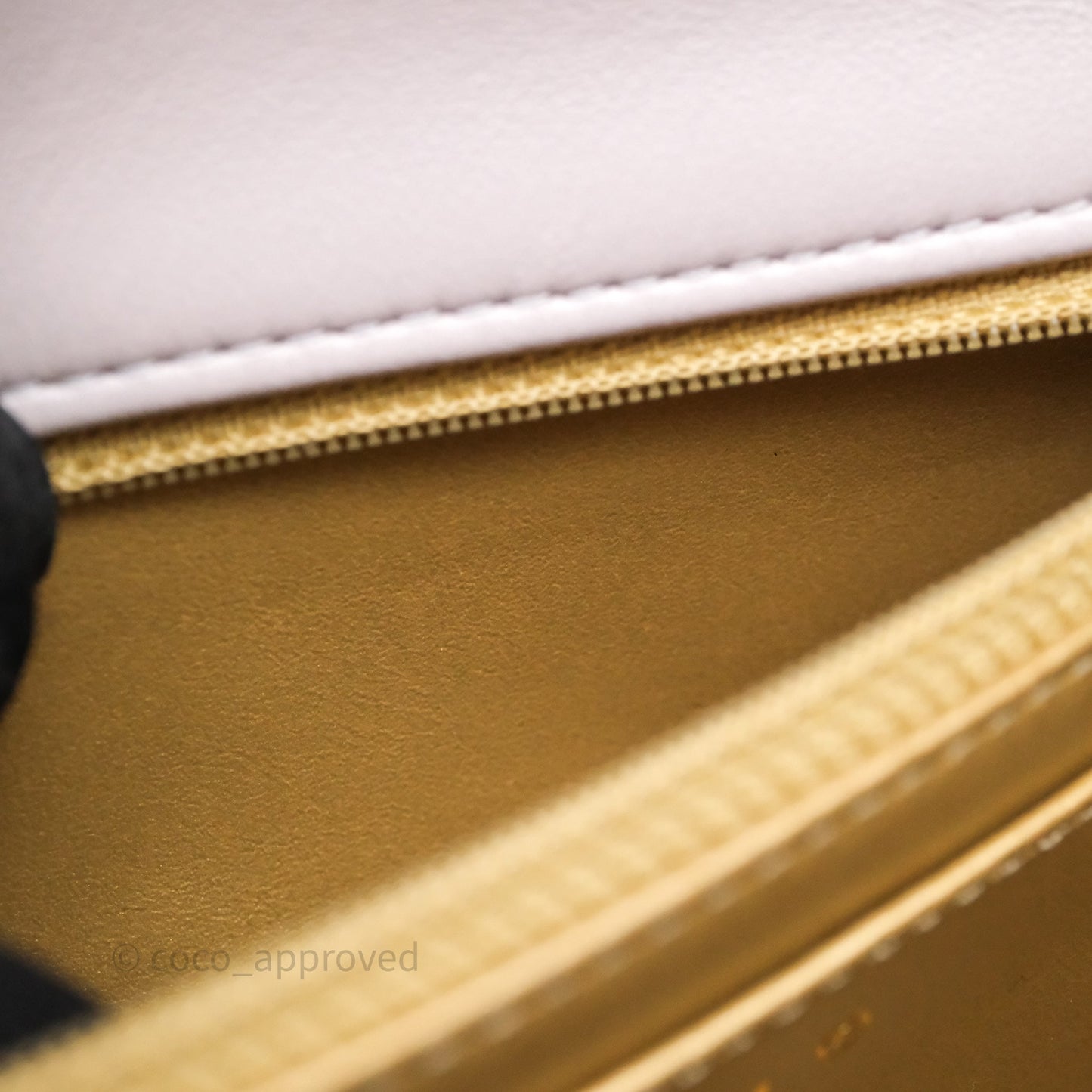 Chanel Mini Rectangular Pearl Crush Lilac Lambskin Aged Gold Hardware