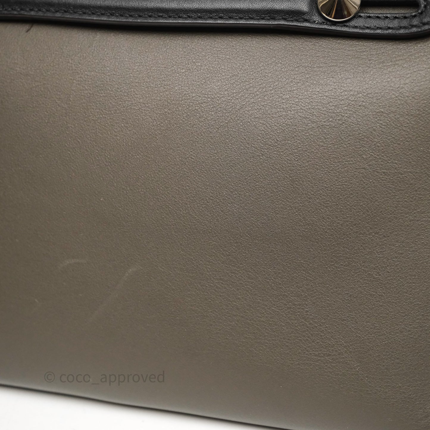 Fendi By The Way Medium Leather Satchel Dark Grey Bag