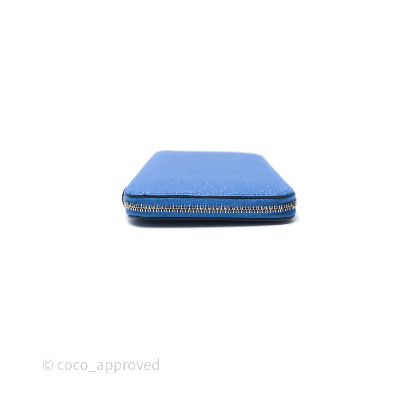 Hermès Silk In Classique Long Wallet Bleu Epsom