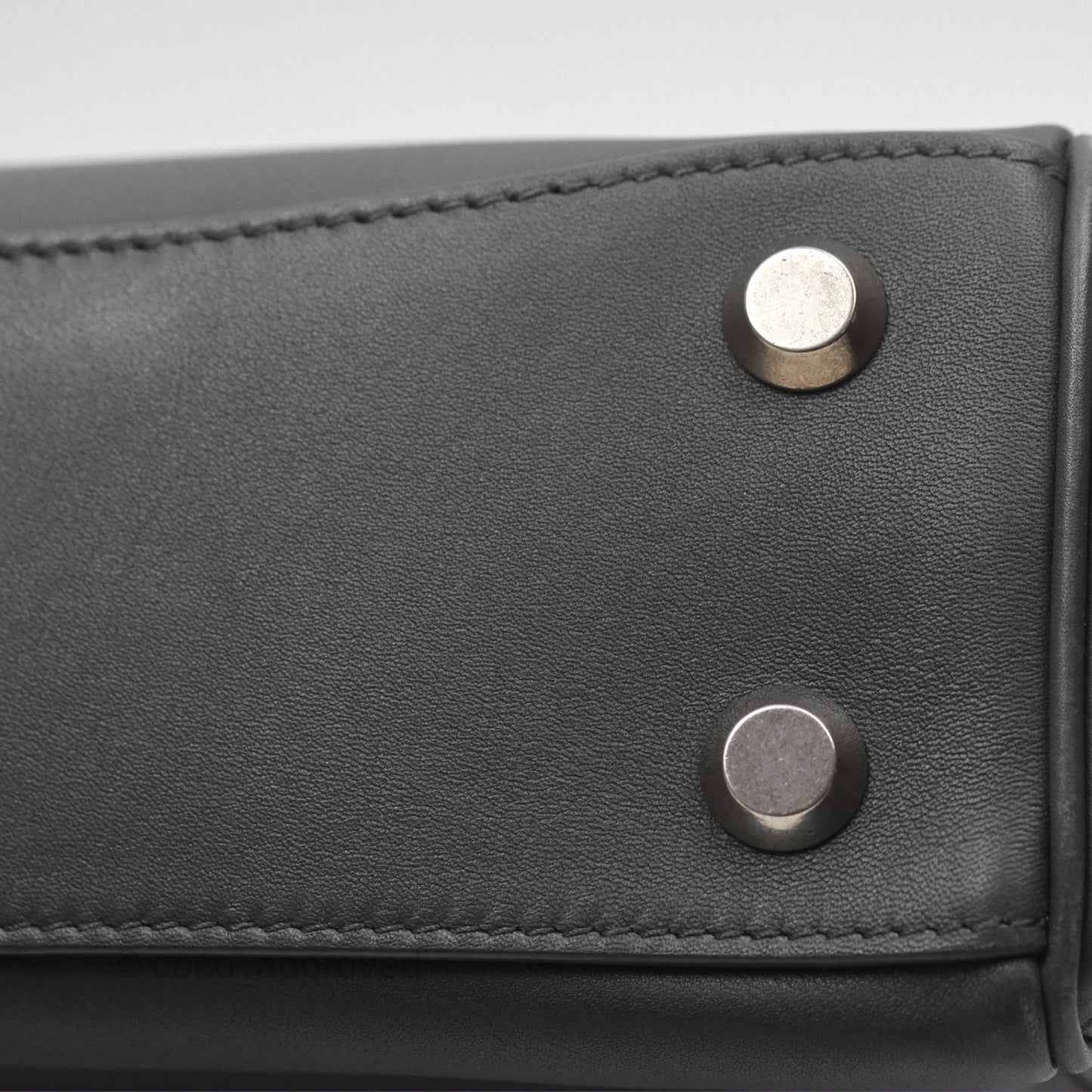 Balenciaga Rodeo Mini in Grey Smooth Calfskin Antique Silver Hardware