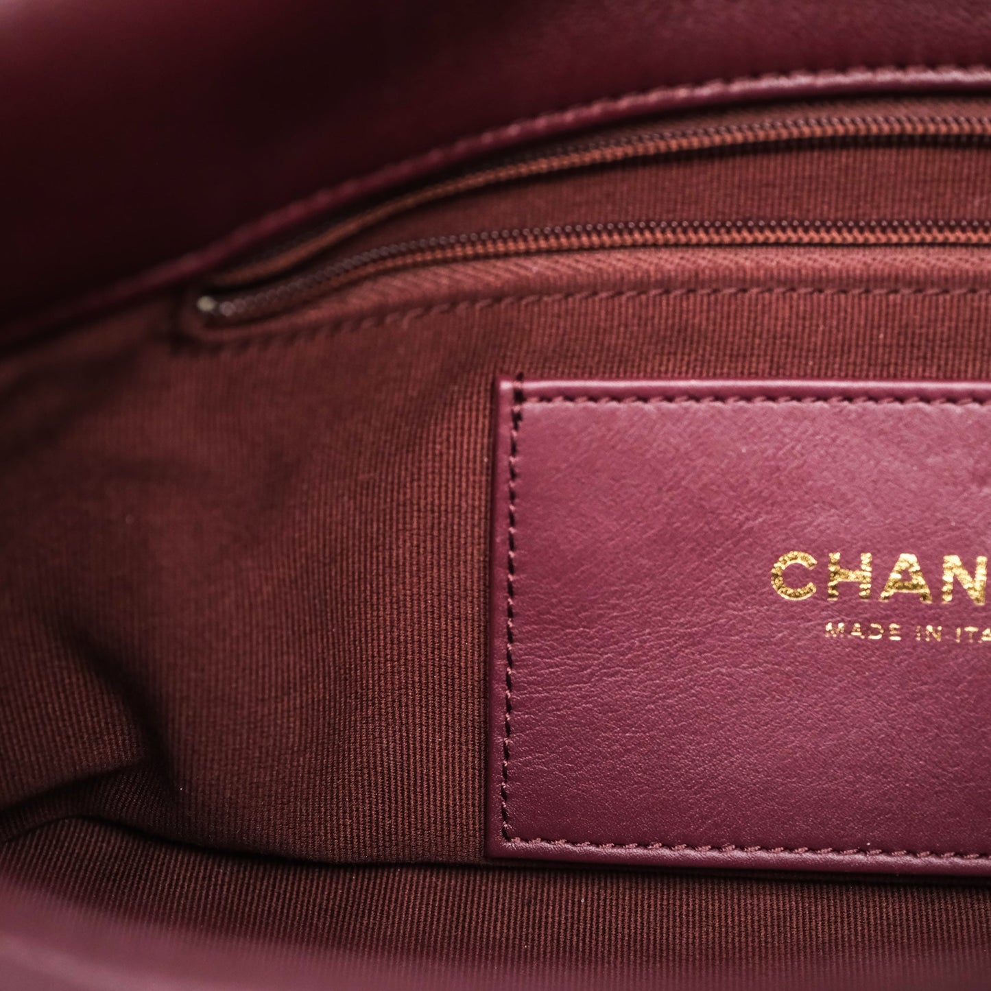 Chanel Quilted Shoulder Flap Bag Red Burgundy Lambskin Gold Hardware