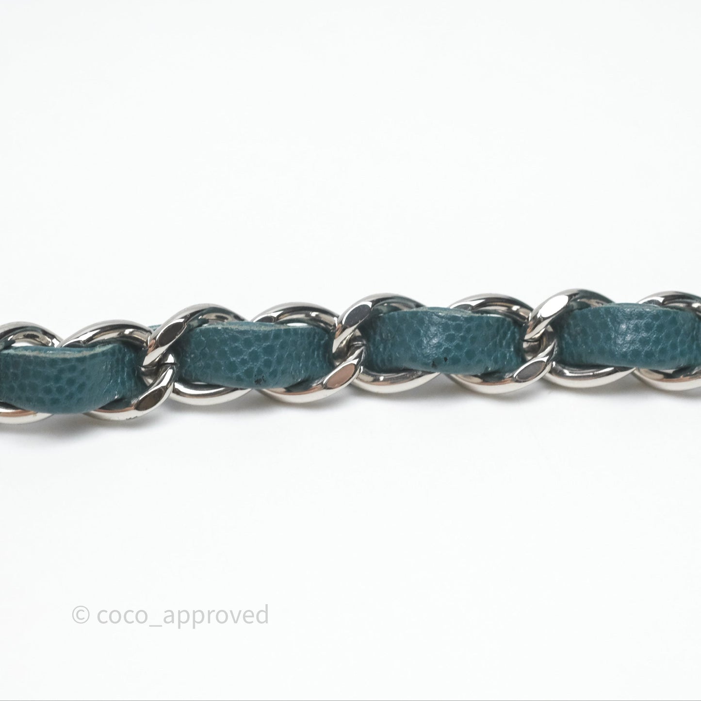 Chanel Quilted Mini Rectangular Green Caviar Silver Hardware