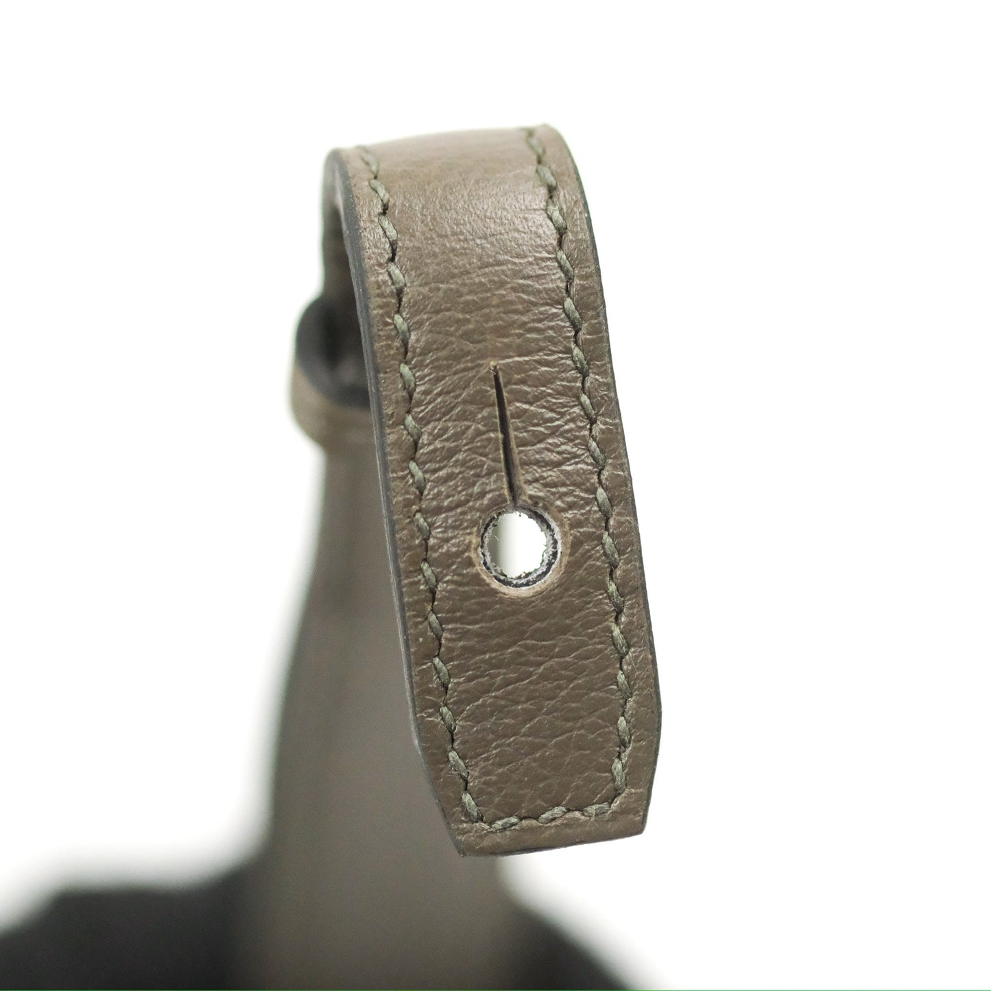 Hermès Kelly Depeches 25 Pouch Vert-De-Gris / Noir / Fauve Evercolor Evergrain & Barenia Calfskin