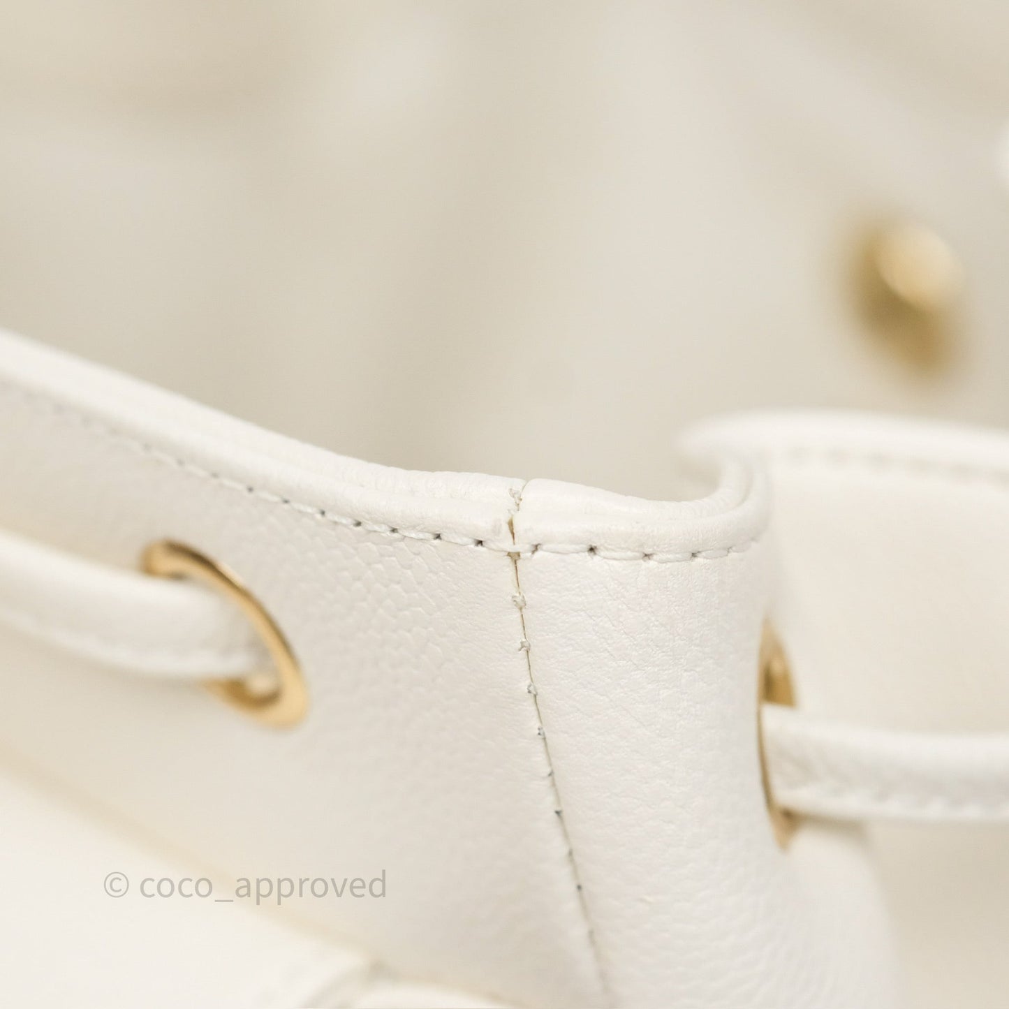 Chanel Quilted Business Affinity Backpack Ivory White Caviar Gold Hardware
