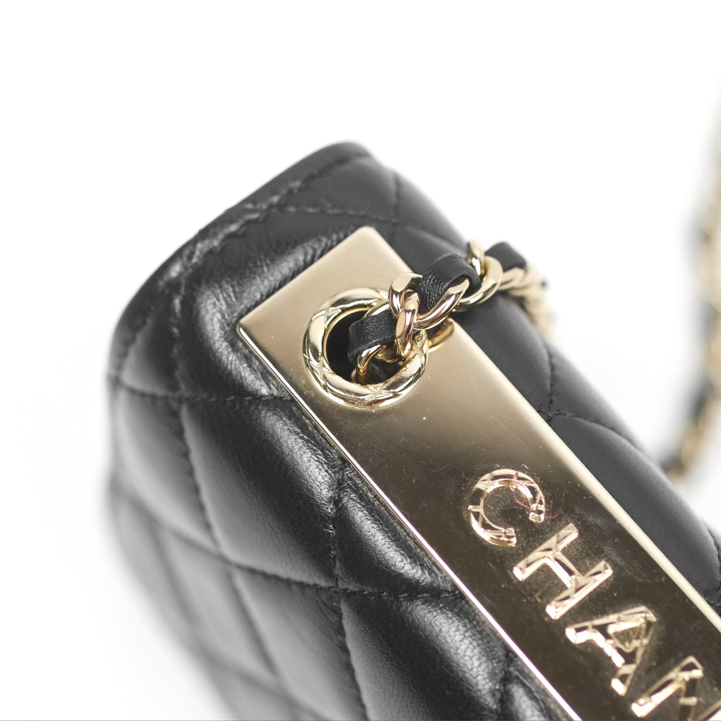 Chanel Mini Trendy WOC Black Lambskin Gold Hardware