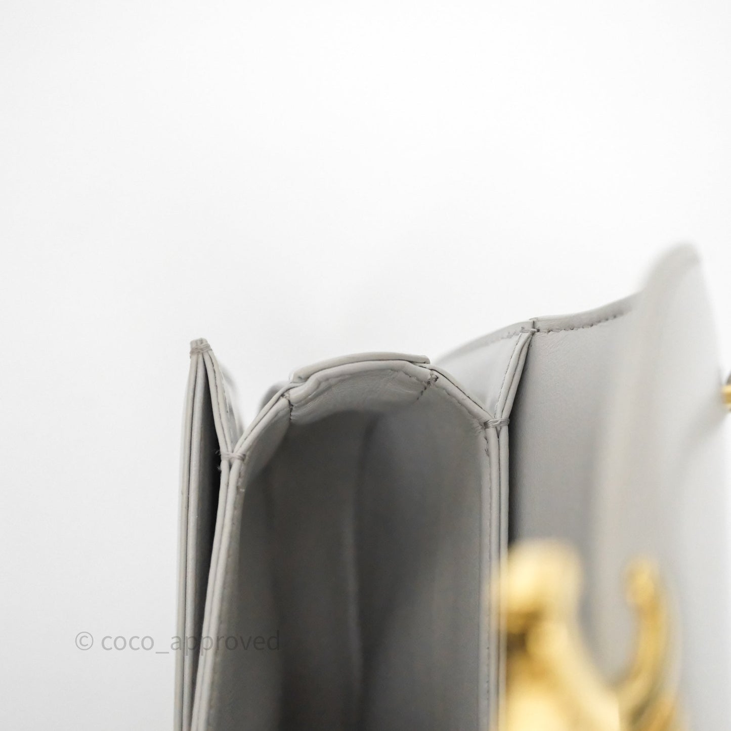 Celine Mini Besace Clea in Shiny Calfskin Grey