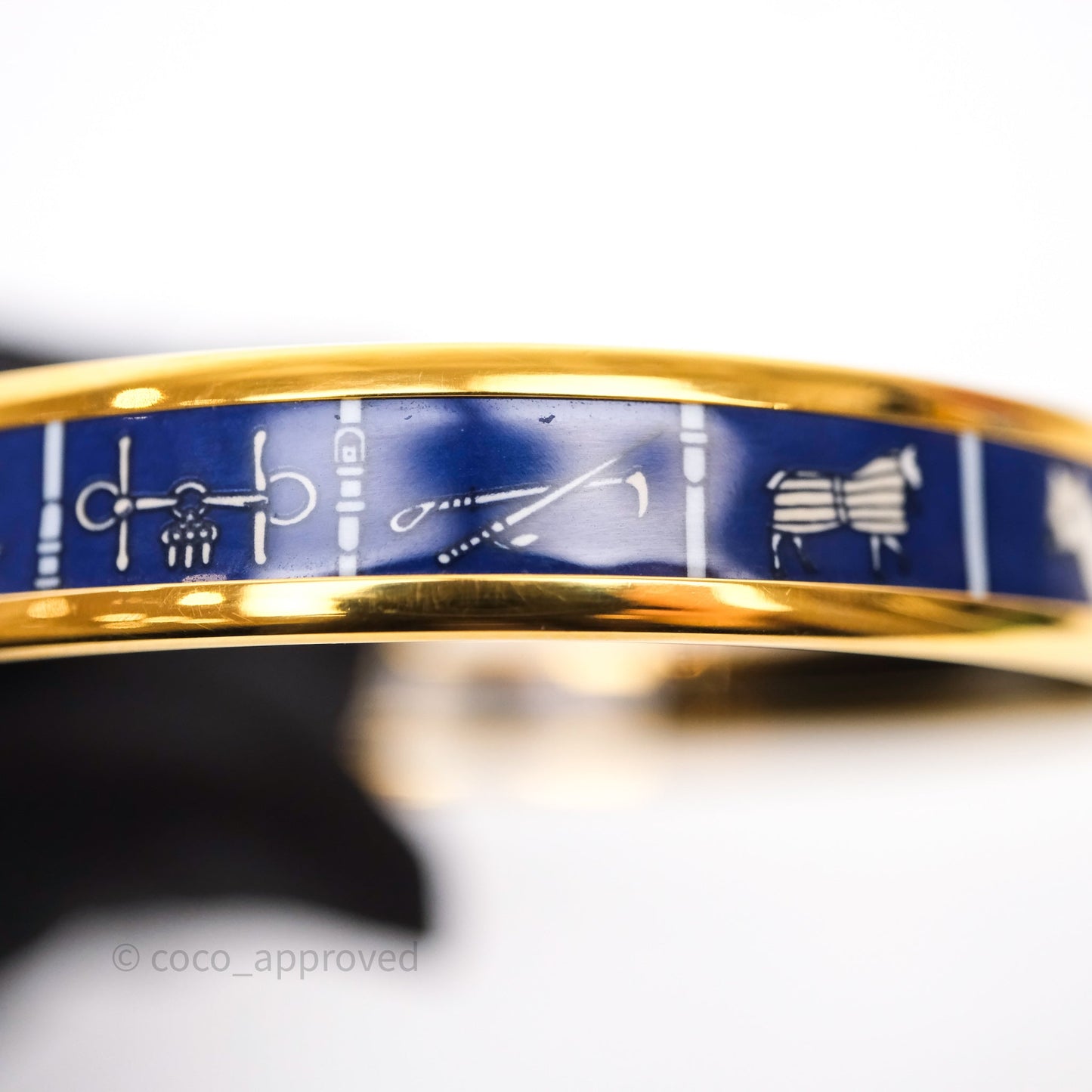 Hermès Bangle Blue Gold Hardware