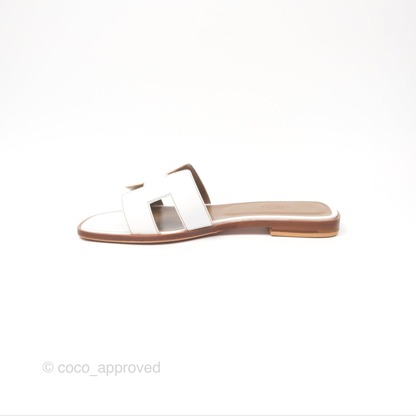 Hermès Oran Sandals in White Size 39