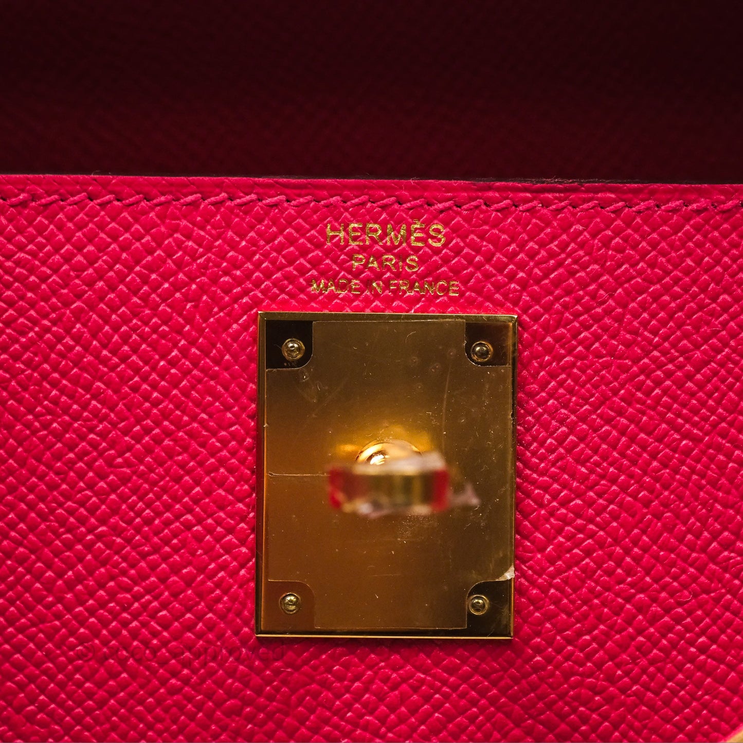 Hermès Kelly 28 Sellier Rose Extreme I6 Epsom Gold Hardware