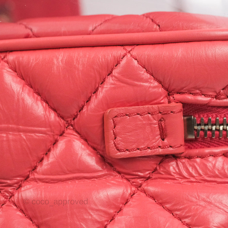 Chanel Aquarium PVC Coral Pink Crumpled Calfskin Silver Hardware