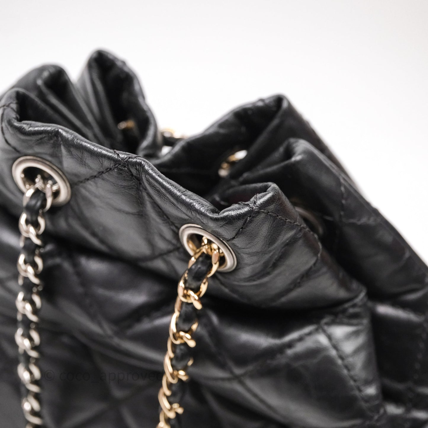 Chanel Small Gabrielle Backpack Black Aged Calfskin