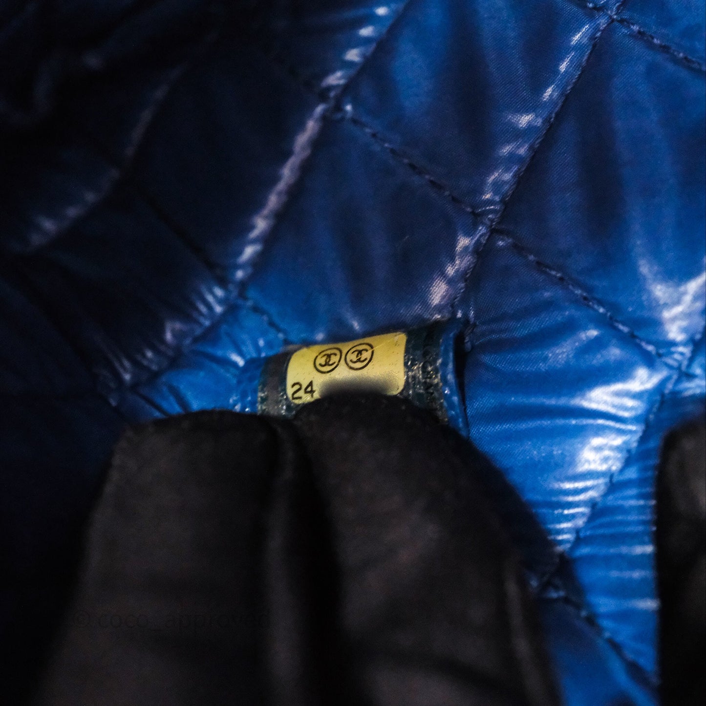 Chanel Large O Case Boy Blue Caviar Ruthenium Hardware