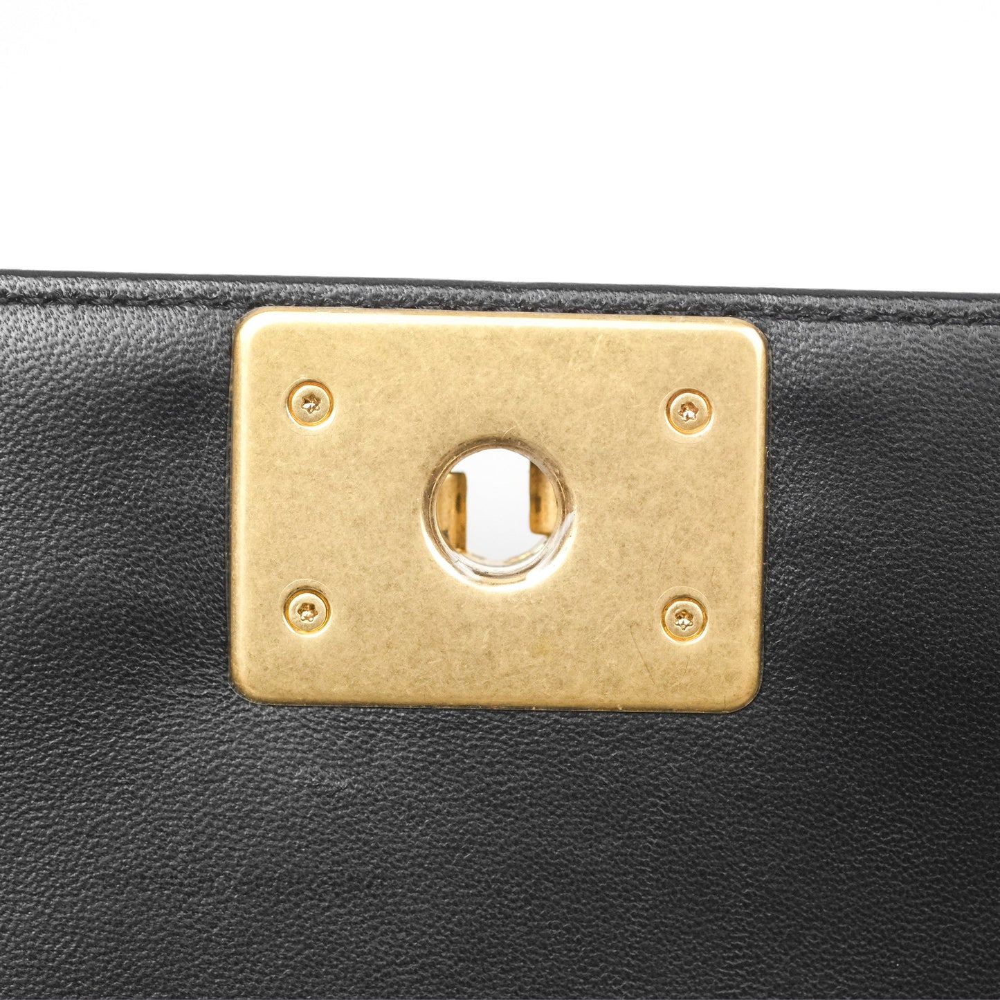 Chanel Small Boy Quilted Black Calfskin Gold Hardware