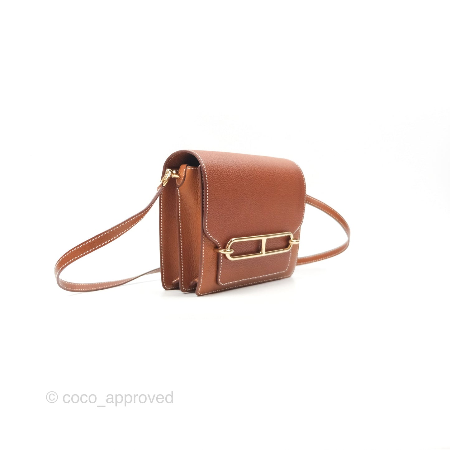 Hermès Roulis Mini 18 Fauve Barenia Gold Hardware