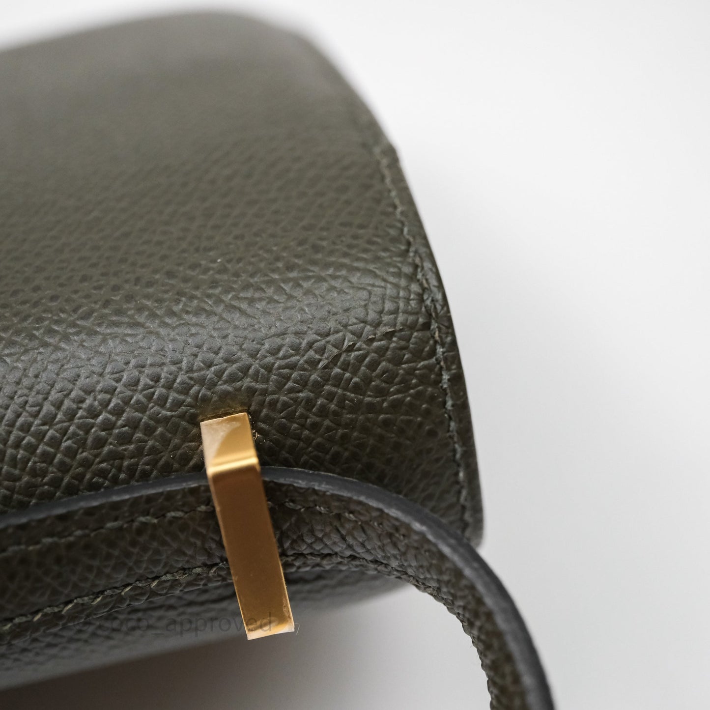 Hermès Constance Mini 18cm Vert de Gris C6 Epsom Gold Hardware