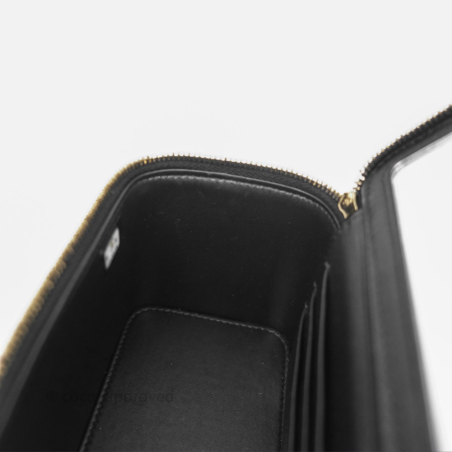 Chanel Vanity Rectangular with Top Handle Black Lambskin Aged Gold Hardware