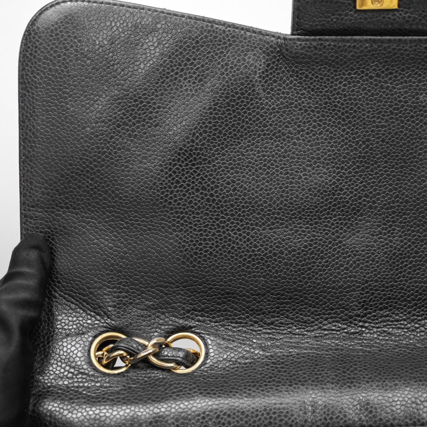 Chanel Jumbo Single Flap Black Caviar Gold Hardware⁣⁣