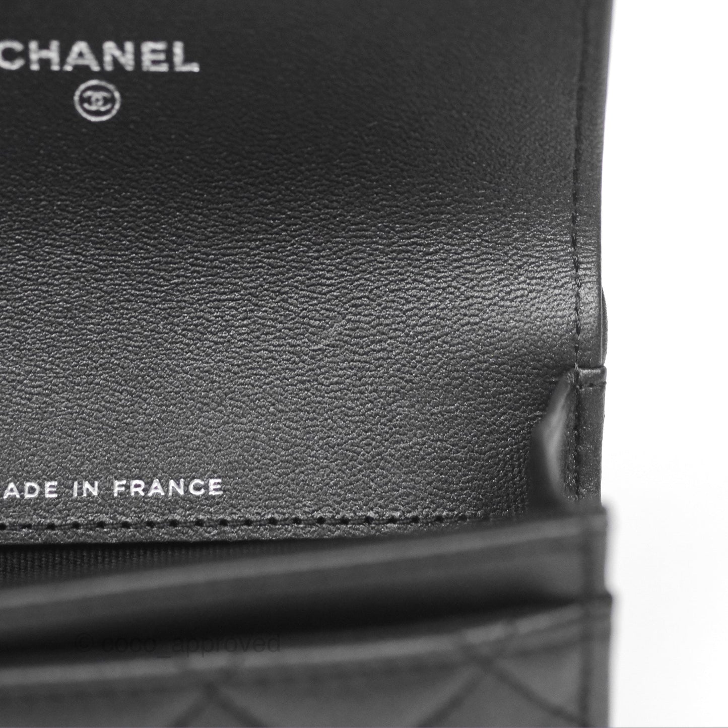 Chanel Classic Flap Card Holder Quilted Iridescent So Black