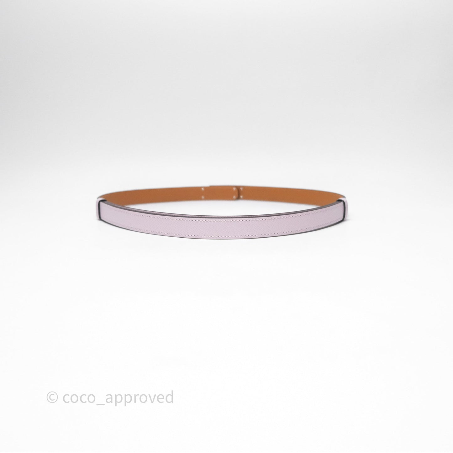 Hermès Epsom Kelly Pocket 18 Belt Mauve Pale 09 Palladium Hardware