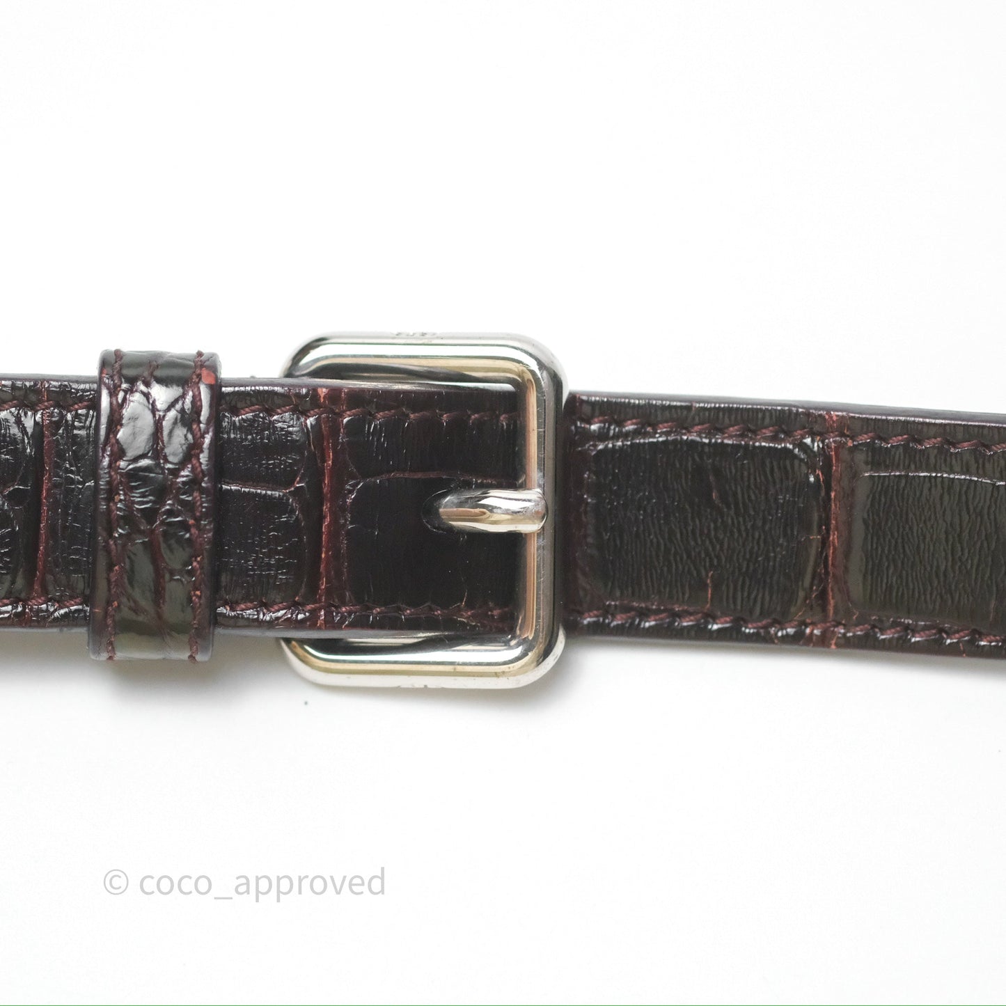 Christian Dior Small Lady Dior Shiny Crocodile Burgundy Diamond Hardware
