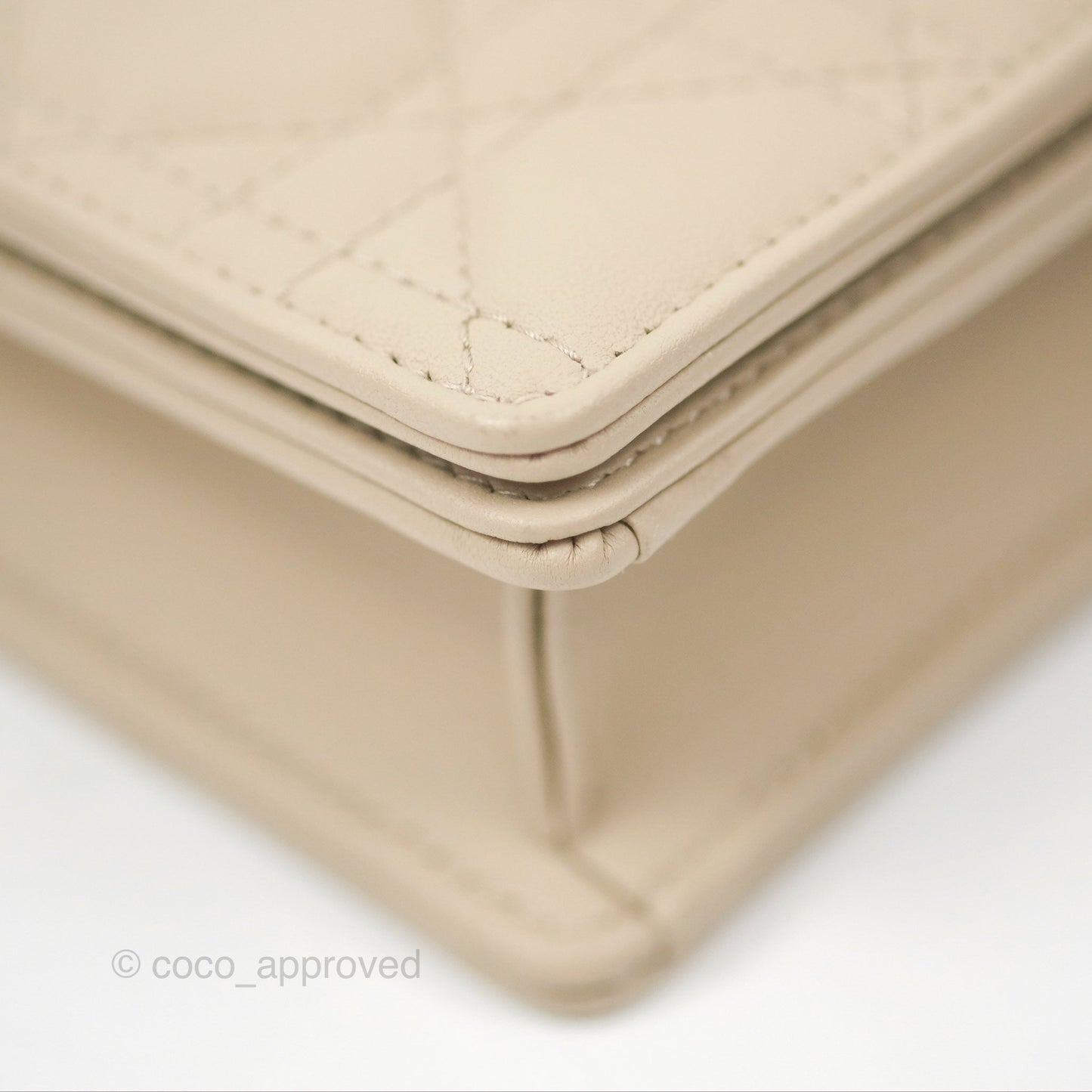 Dior Lady Dior Pouch on Chain Sand Cannage Lambskin