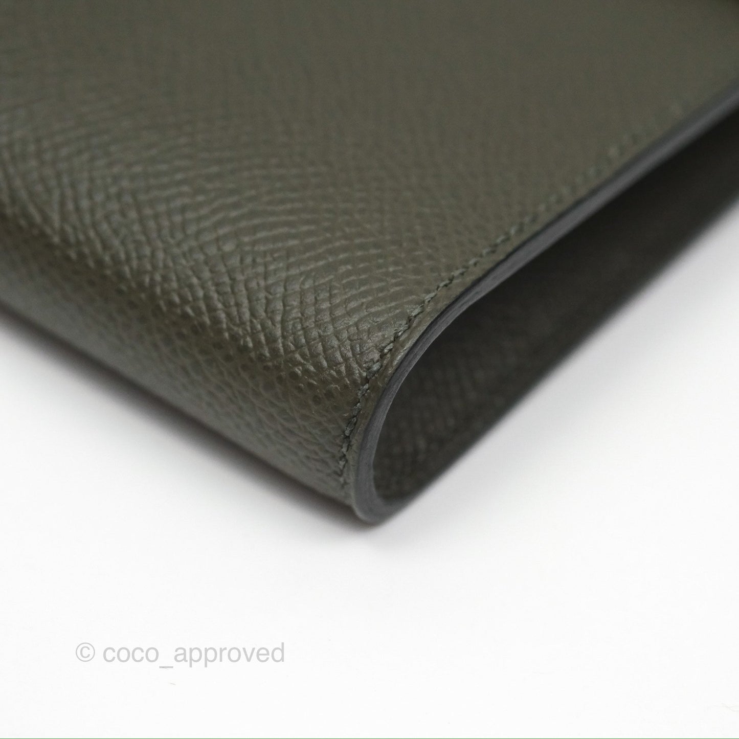 Hermès Clic 16 Wallet On Chain Vert De Gris Epsom Gold Hardware
