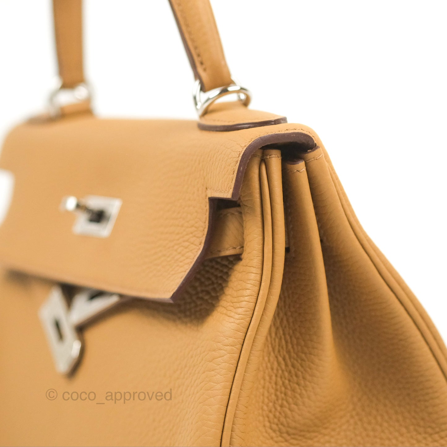 Hermès Kelly 28 Biscuit 48 Clemence Palladium Hardware