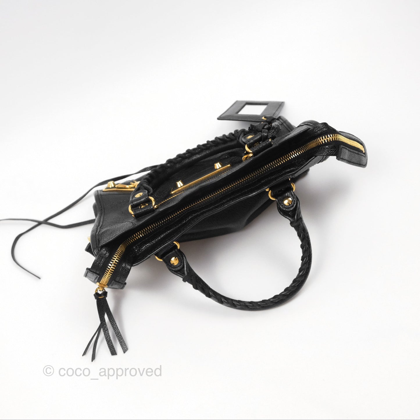 Balenciaga Classic Mini City Bag Black Grained Calfskin Gold Hardware