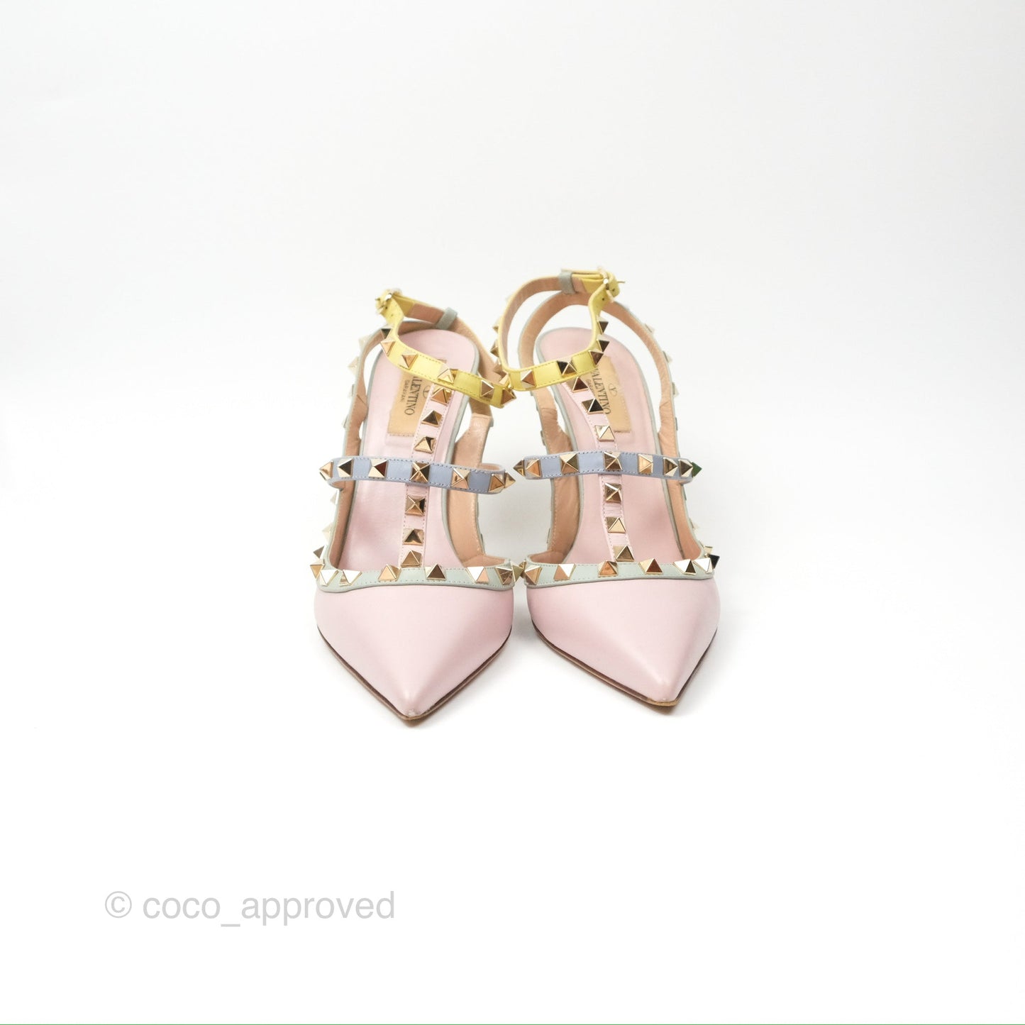 Valentino Garavani Rockstud Leather Slingback Pumps in Watercolor Size 39
