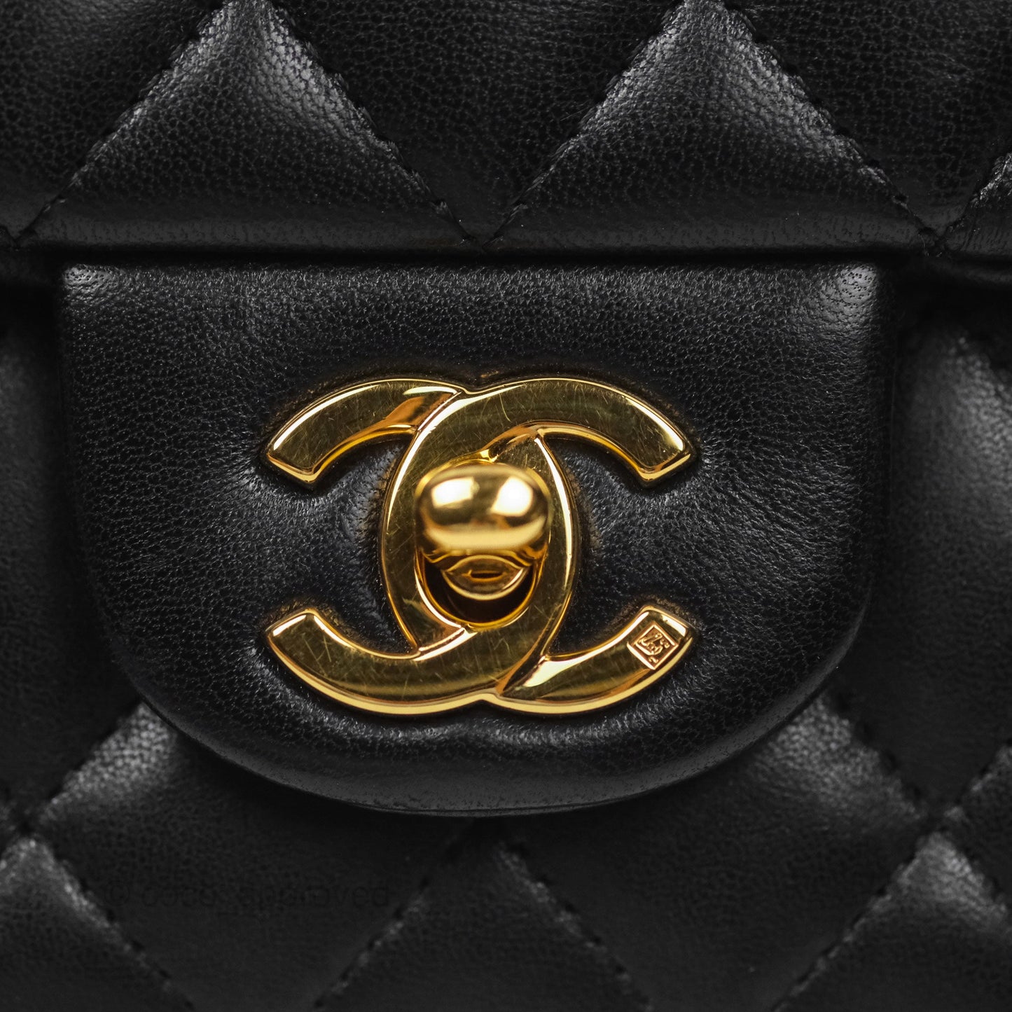 Chanel Quilted East West Flap Bag Black Lambskin Gold Hardware