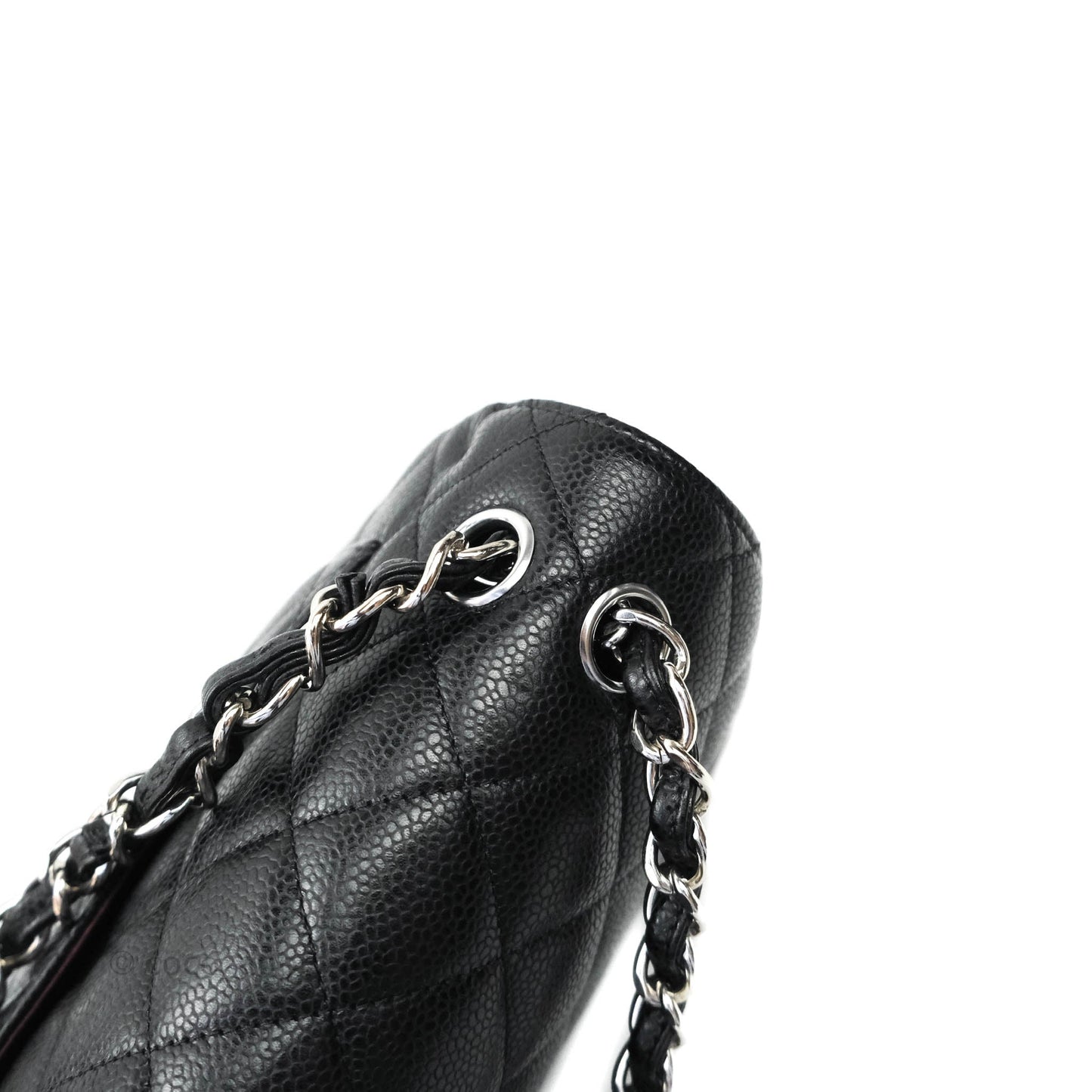 Chanel Jumbo Double Flap Black Caviar Silver Hardware⁣⁣