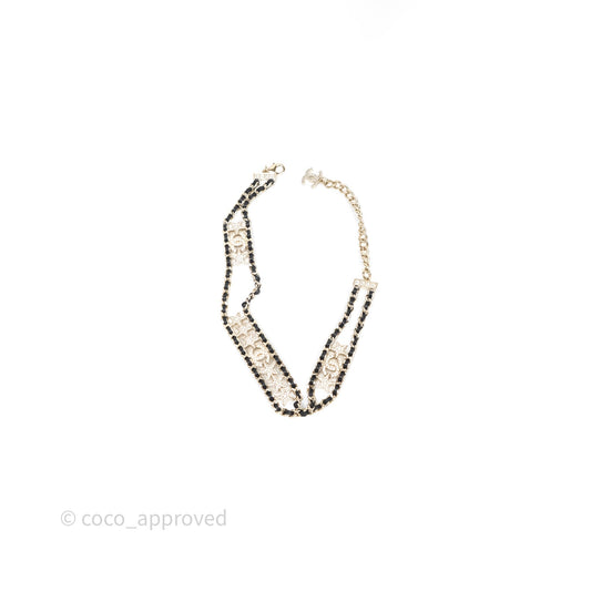 Chanel CC Leather Star Crystals Chocker 23C