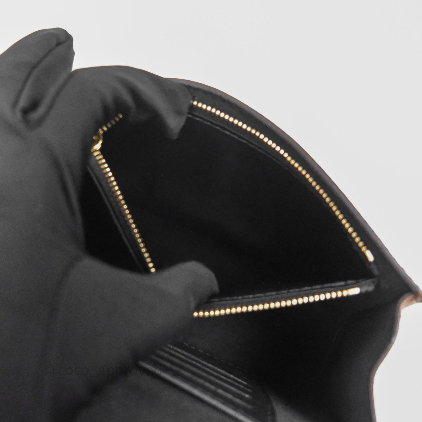 Louis Vuitton Chain Wallet Dauphine Monogram Tan Calfskin